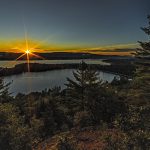 View over Newfound Lake at Sunset